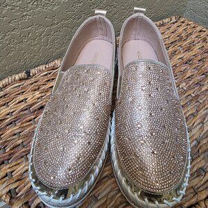 Azalea Wang- rhinestone flats-Size 9